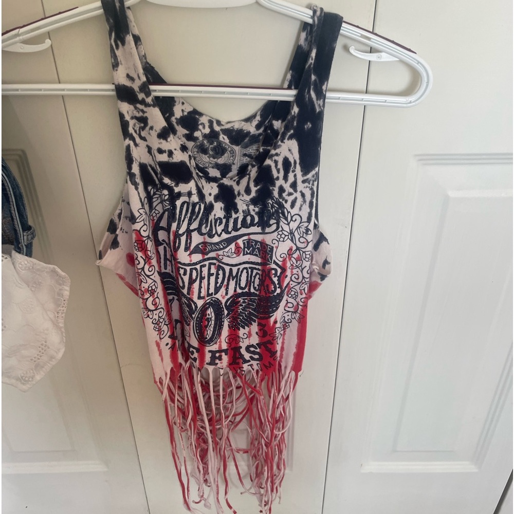 Affliction, frayed top
